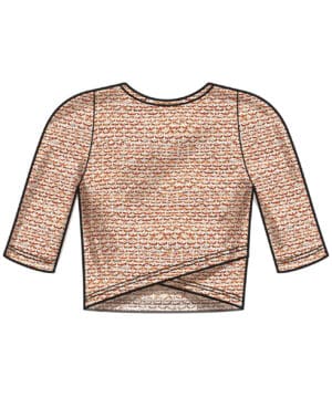Kort bluse/top - str. 32-44 (kun til jersey/strikstof)