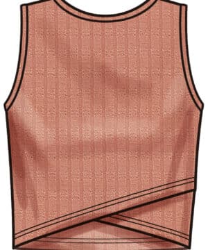 Kort bluse/top - str. 32-44 (kun til jersey/strikstof)