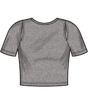 Kort bluse/top - str. 32-44 (kun til jersey/strikstof)