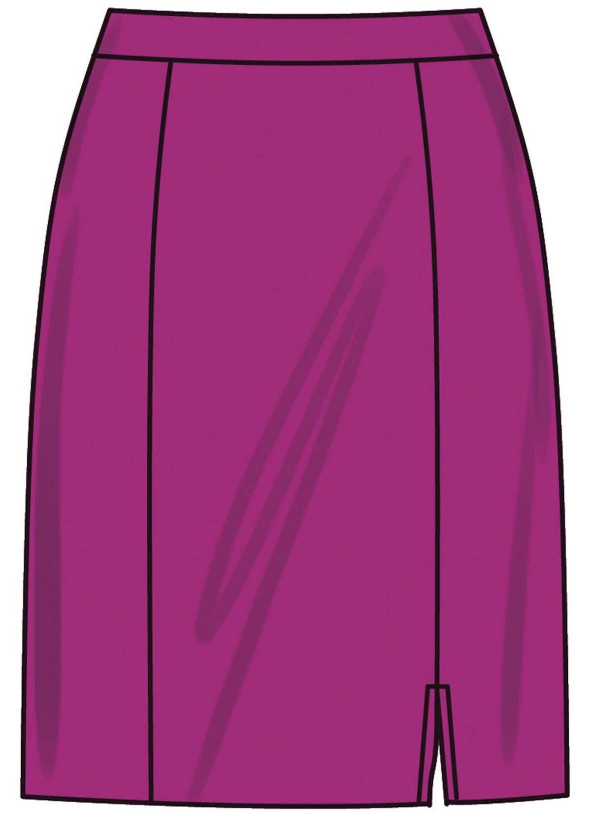 Pencilnederdel - str. 30-42 - Billede 4