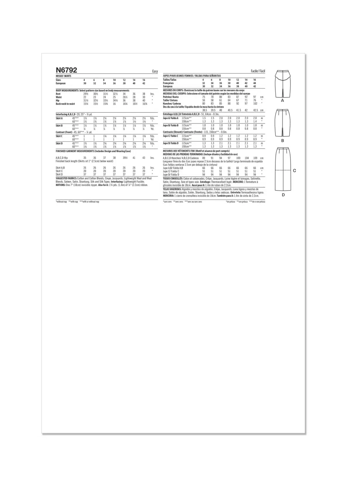 Pencilnederdel - str. 30-42 - Billede 7