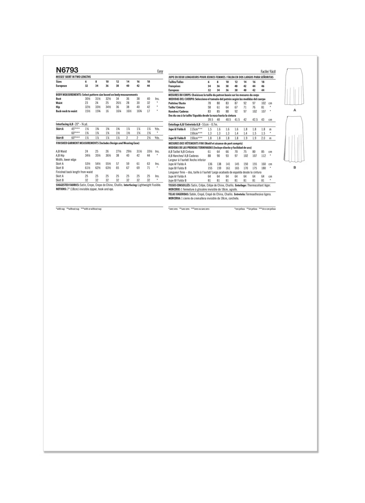 Nederdel - str. 32-44 - Billede 6