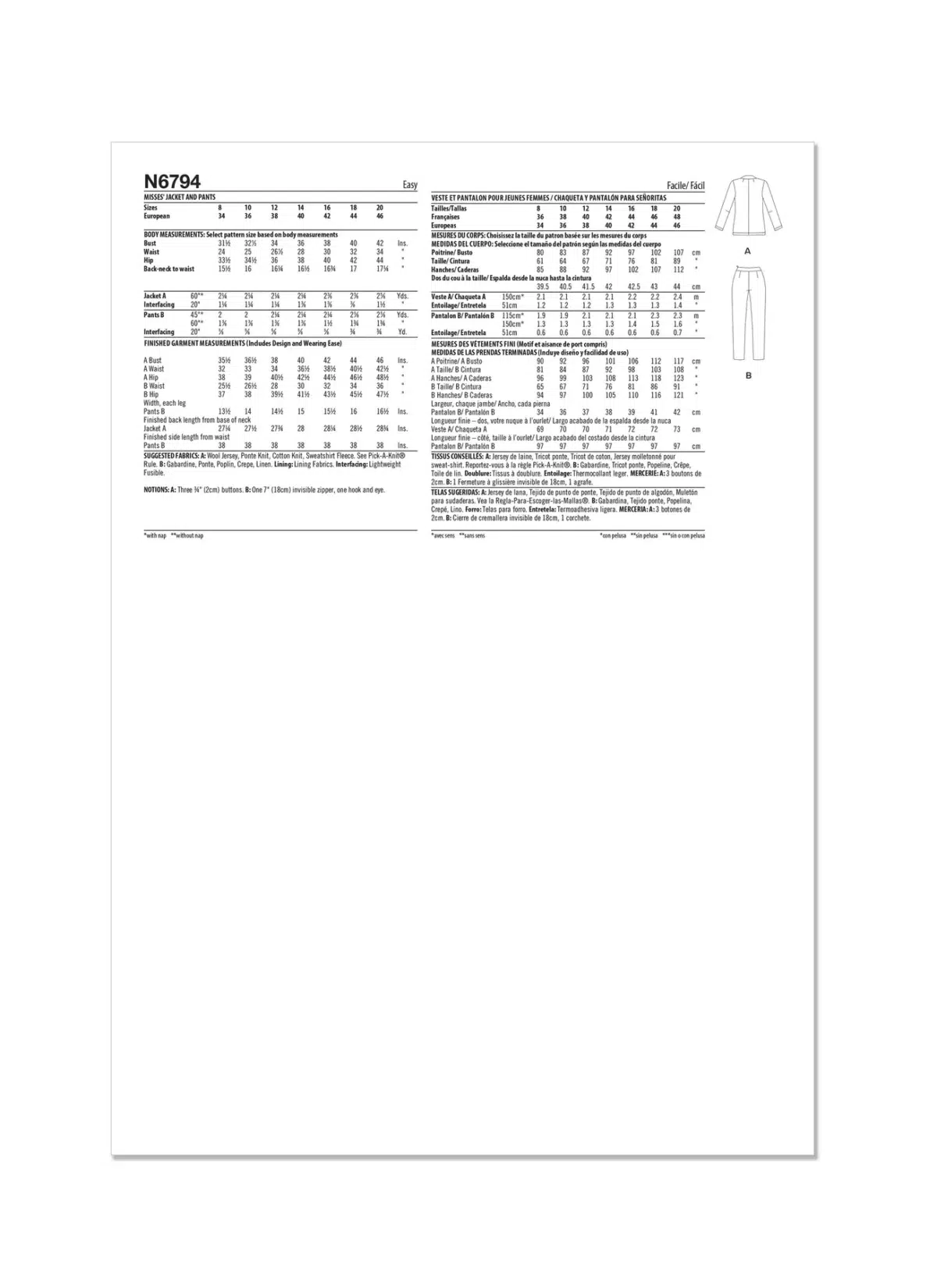 Habitjakke og buks - str. 34-46 - Billede 8