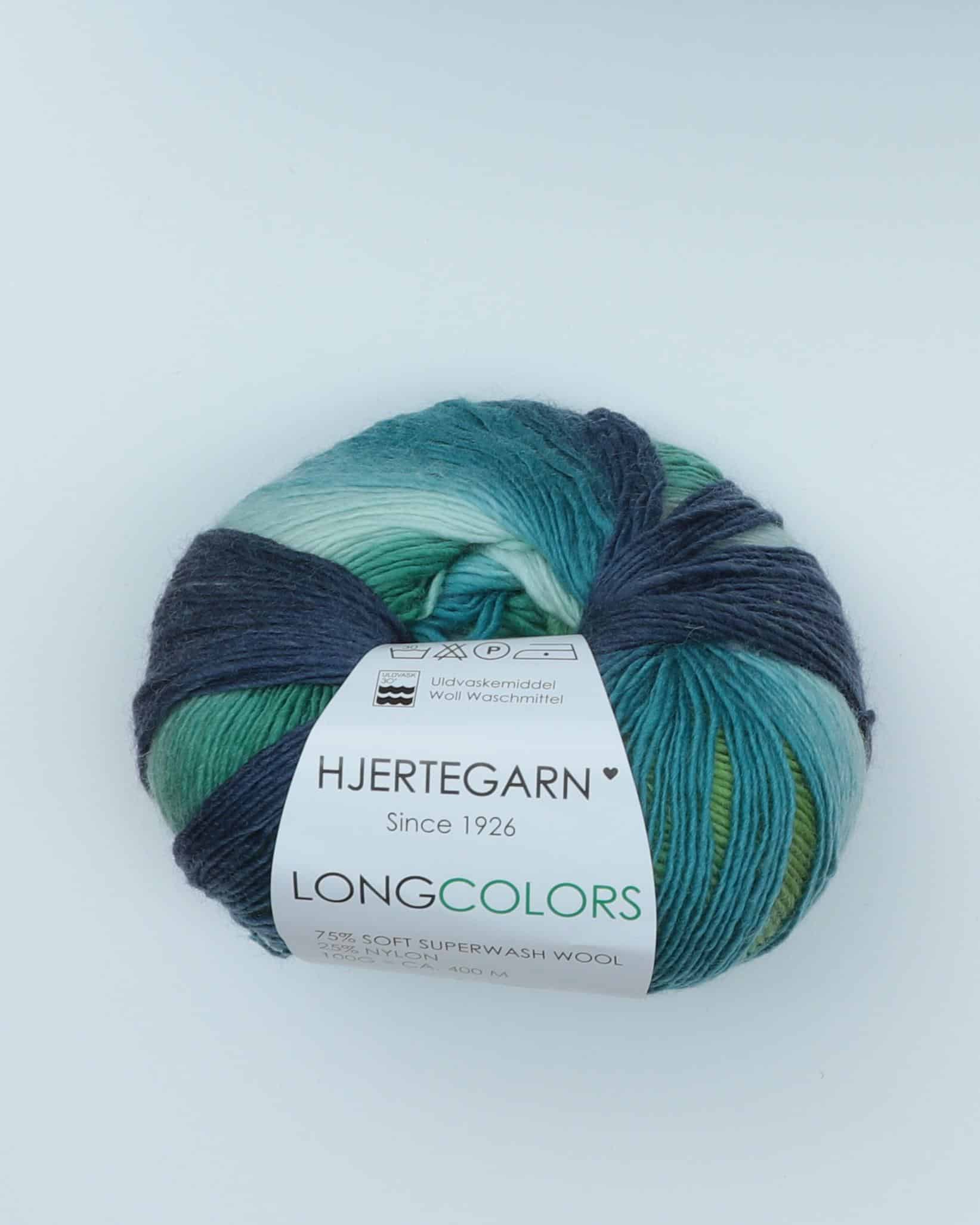 Longcolors fra Hjertegarn - fv. 602 - 25% Nylon, 75% Superwash uld