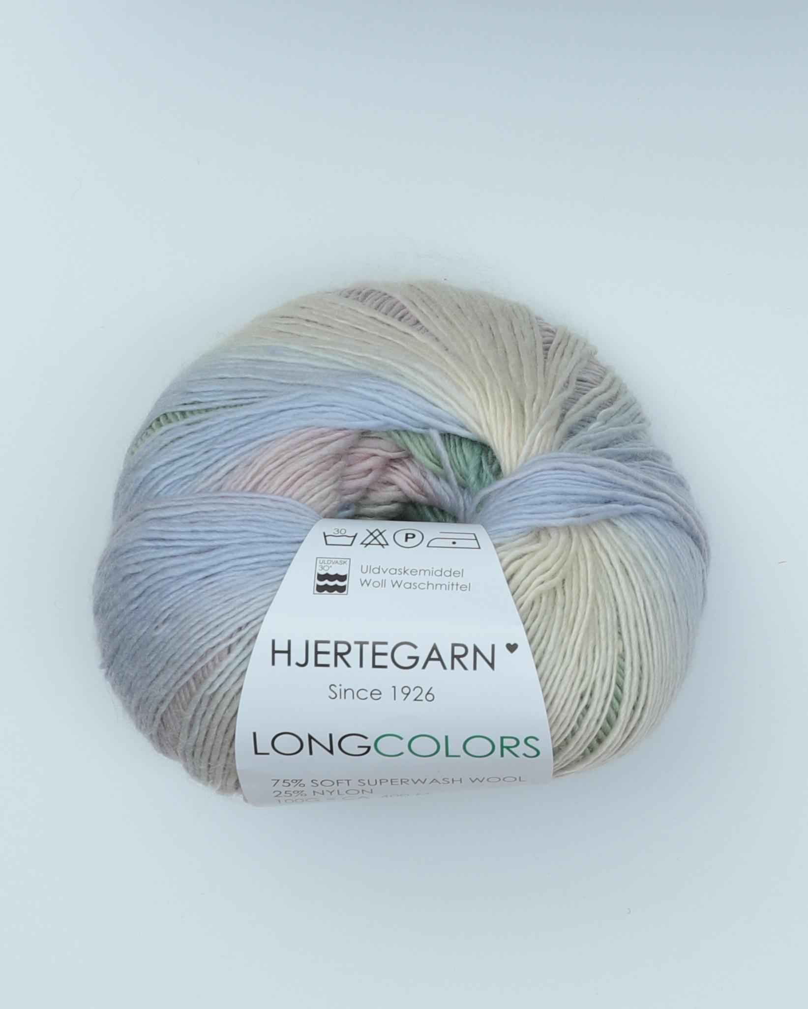 Longcolors fra Hjertegarn - fv. 607 - 25% Nylon, 75% Superwash uld