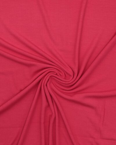 Riflet rød - Polyester/viskose jersey