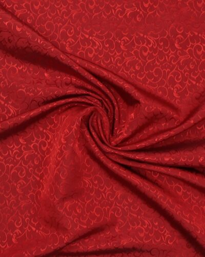 Mønstret rød m. glans, til dug - Boligtekstil 7 Mønstret rød m. glans, til dug - Boligtekstil