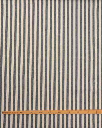 Offwhite/mørkeblå striber, 12 mm - Boligtekstil (bæredygtigt)