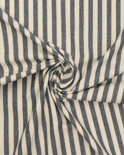 Offwhite/mørkeblå striber, 12 mm - Boligtekstil (bæredygtigt)