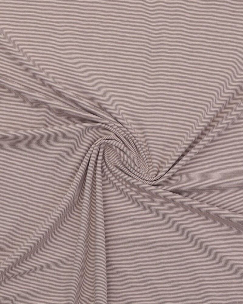 Smalle striber, brun/beige - Jersey
