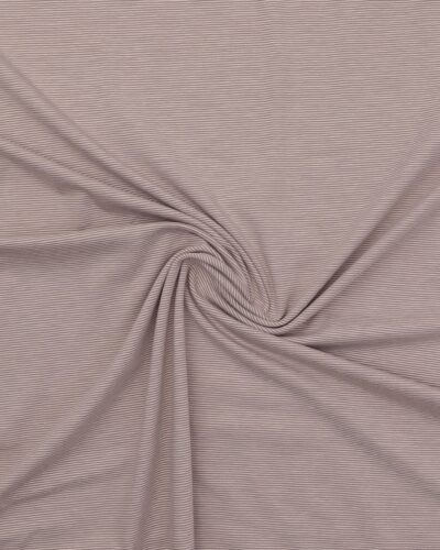 Smalle striber, brun/beige - Jersey