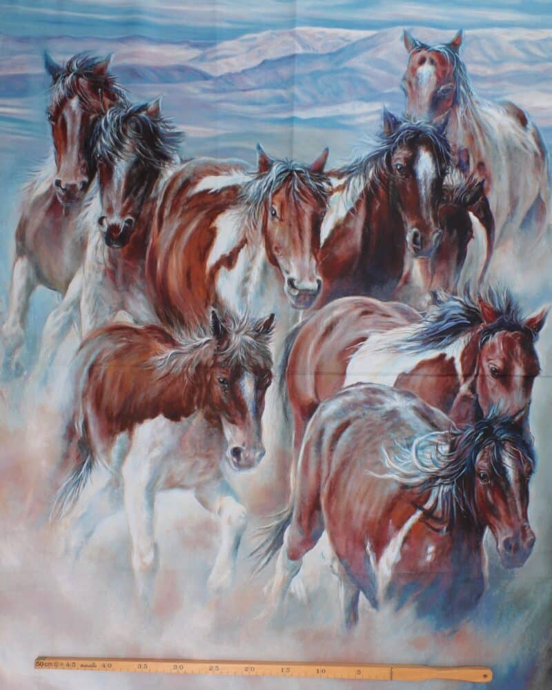 Wild and free, heste på prærien - Patchwork panel - Image 2