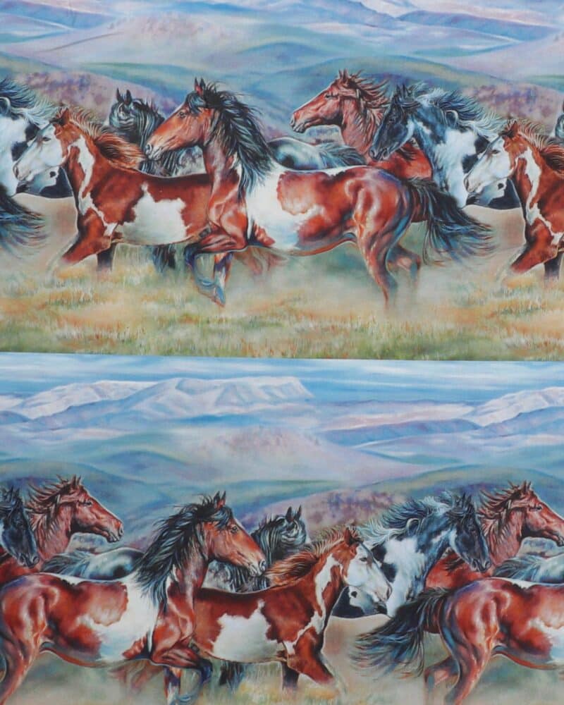 Wild and free, heste i flok - Patchwork