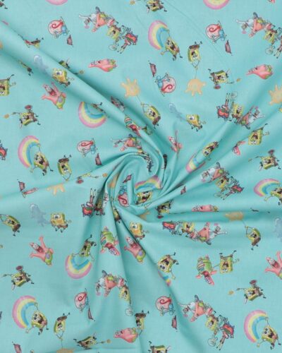 Svampebob Firkant og Patrick på turkis - Bomuld 7 Svampebob Firkant og Patrick på turkis - Bomuld