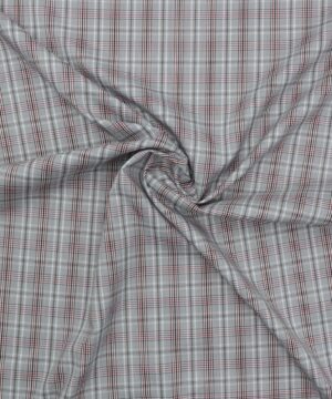 Tern grå/rød/hvid - Polyester/viskose m. stræk