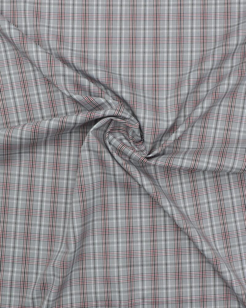 Tern grå/rød/hvid - Polyester/viskose m. stræk - Image 3