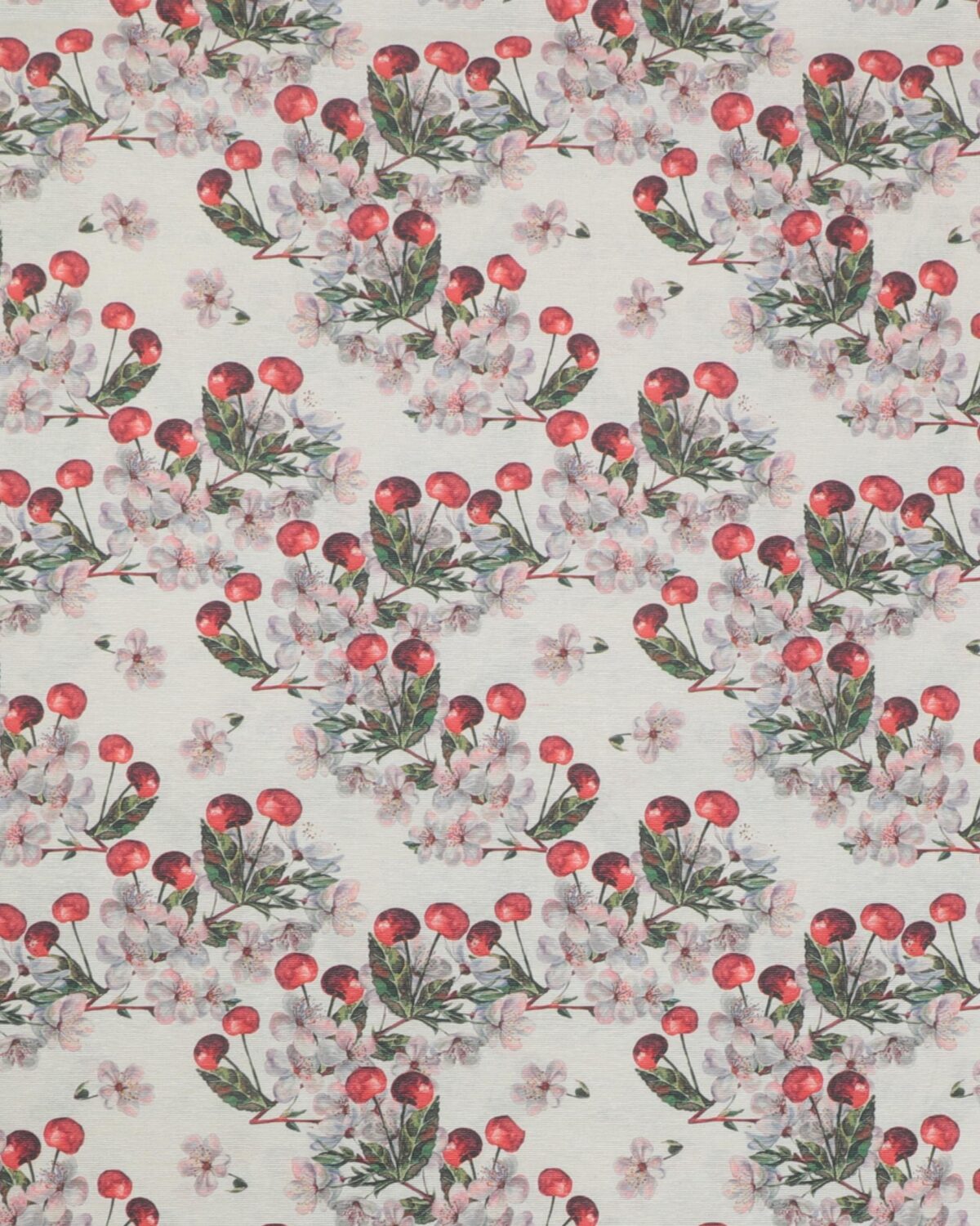 Kirsebær og kirsebærblomster - Boligtekstil