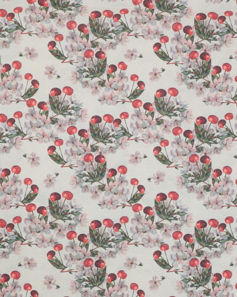 Kirsebær og kirsebærblomster - Boligtekstil