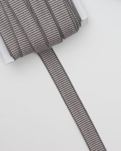 Blå/offwhite med grå kant - Gjordbånd 30 mm