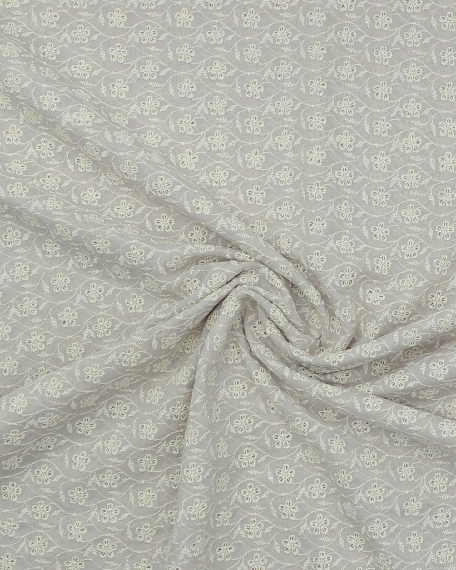 Beige m. offwhite blomster - Broderie Anglaise 5 Beige m. offwhite blomster - Broderie Anglaise - Billede 3