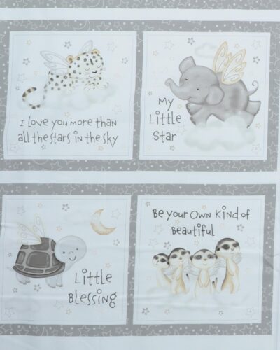 Moonlit dreams, Sy en bog med søde dyr - Patchwork panel