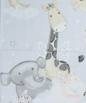 Moonlit dreams, Vilde dyr på en sky - Patchwork panel