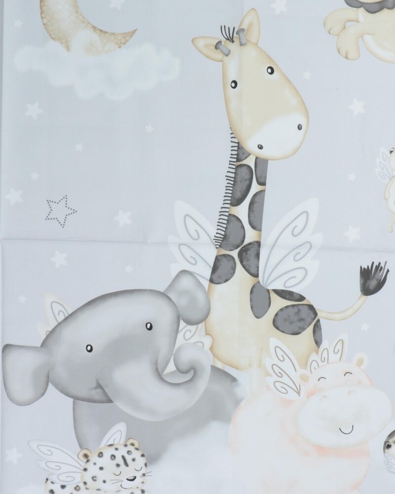 Moonlit dreams, Vilde dyr på en sky - Patchwork panel - Image 4
