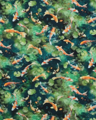 Koi pond, store Koikarper – Patchwork