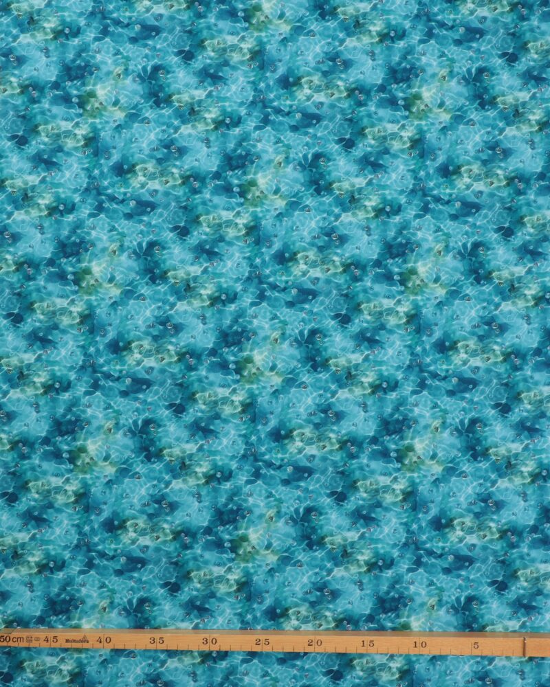 Koi pond, turkis/blå med vanddråber – Patchwork - Image 2
