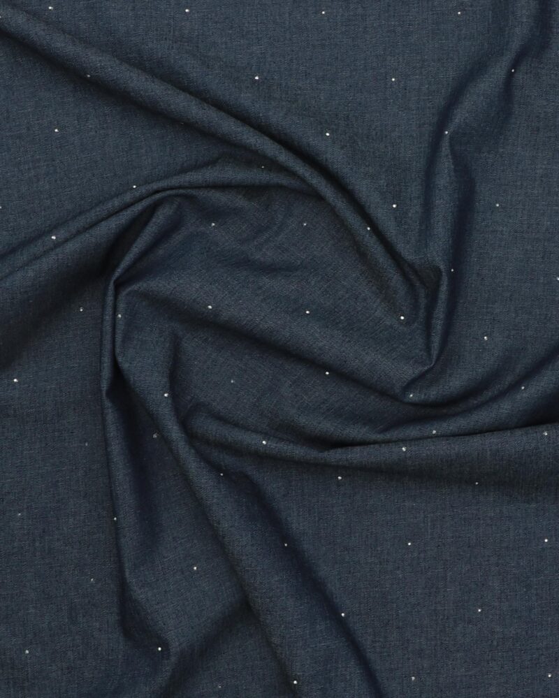 Mørkeblå m. sten - Denim (skjortekvalitet)
