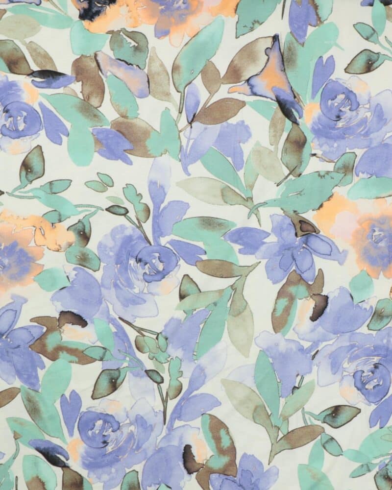 Lilla Blomster - Viskose jersey