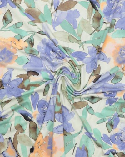 Lilla Blomster - Viskose jersey