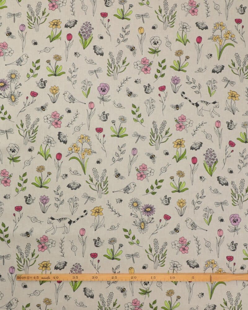 Kat, fugl, sommerfugl, blomster mm. - Boligtekstil - Image 2