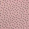 Gammelrosa m. sorte prikker - Viskose/polyester