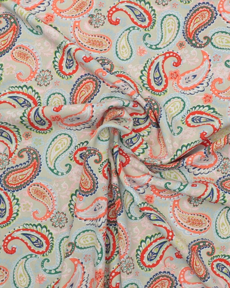 Beige bund m. sjalsmønster - Bambus - Image 3