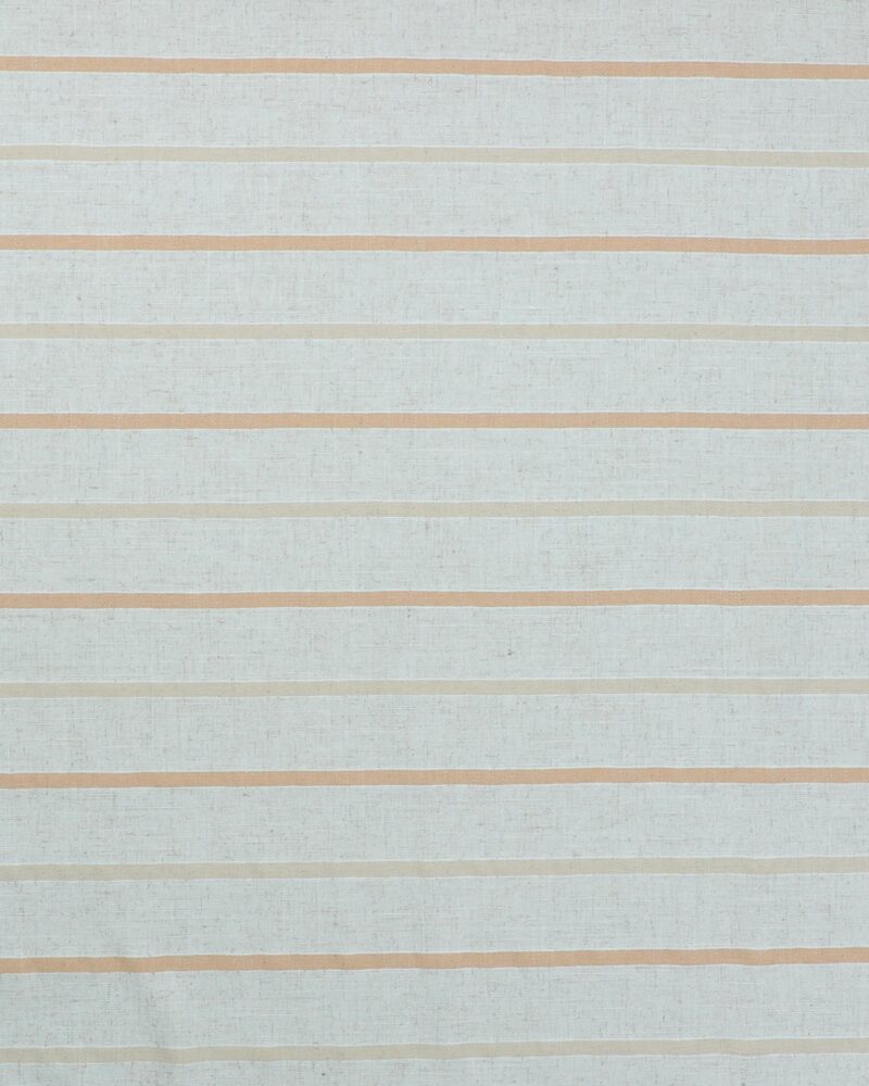 Lys natur m. beige stribe - Viskose/hør/polyester