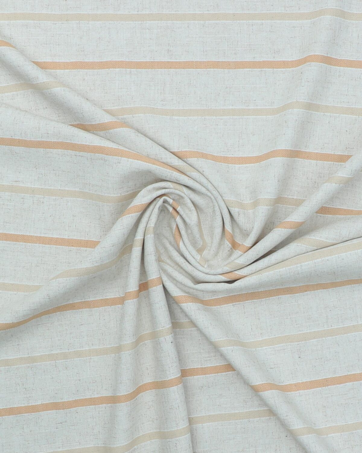 Lys natur m. beige stribe - Viskose/hør/polyester - Billede 3