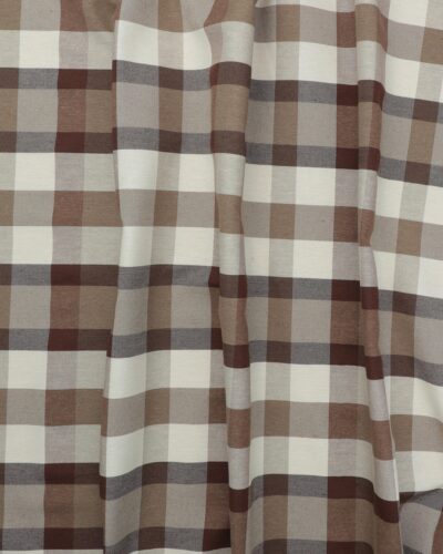 Tern, Brun/lysebrun/beige/offwhite - Gardinstof