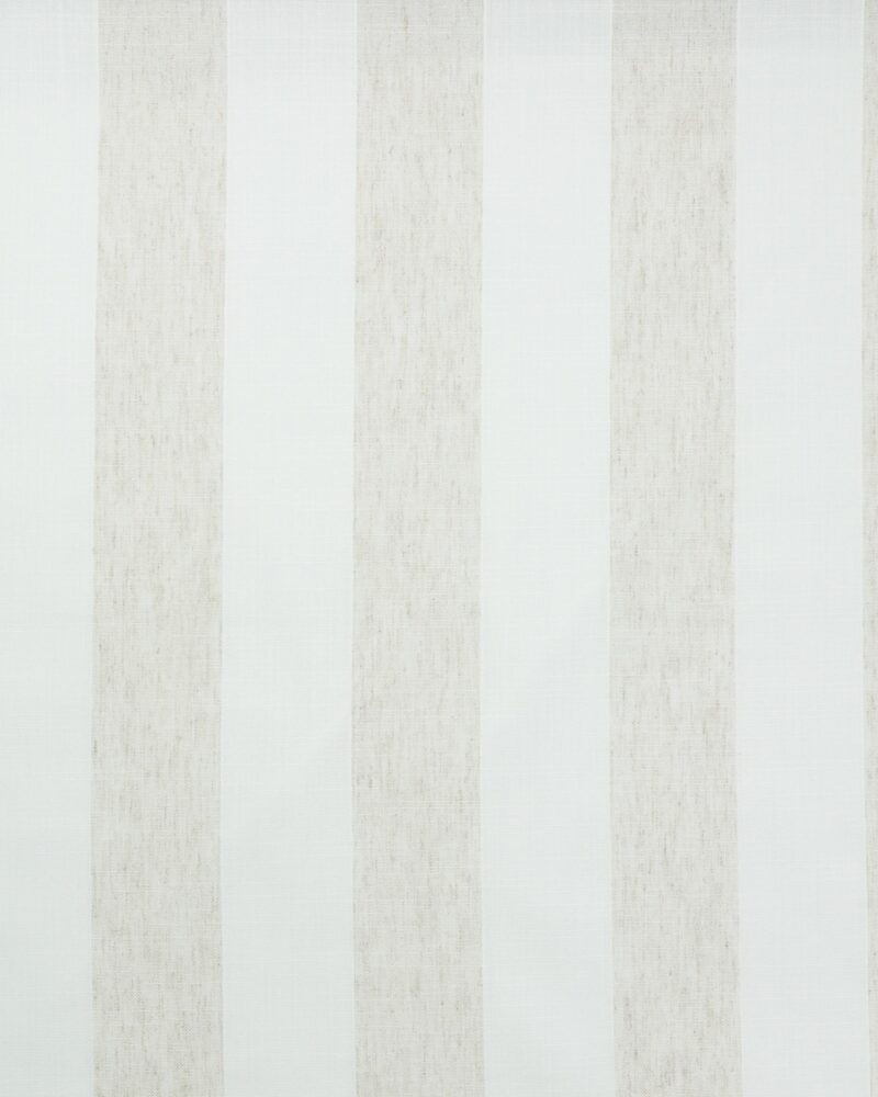 Offwhite/lys beige striber - Gardinstof