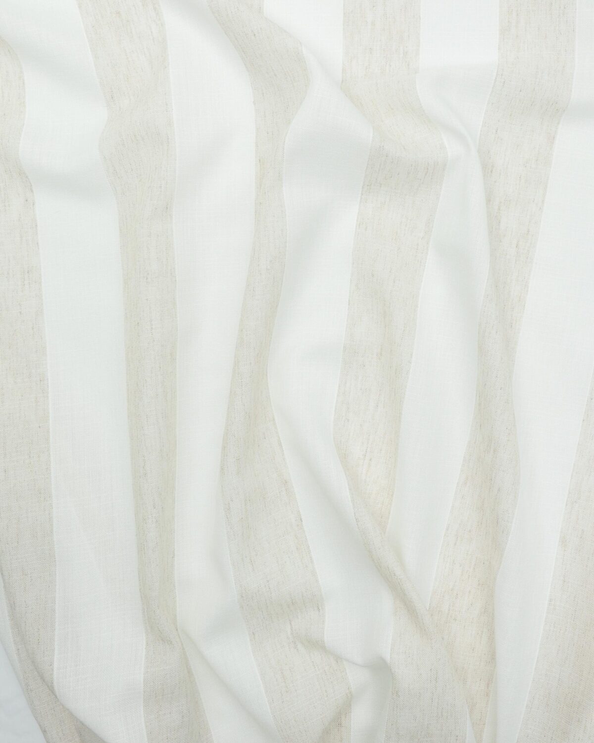 Offwhite/lys beige striber - Gardinstof - Billede 3