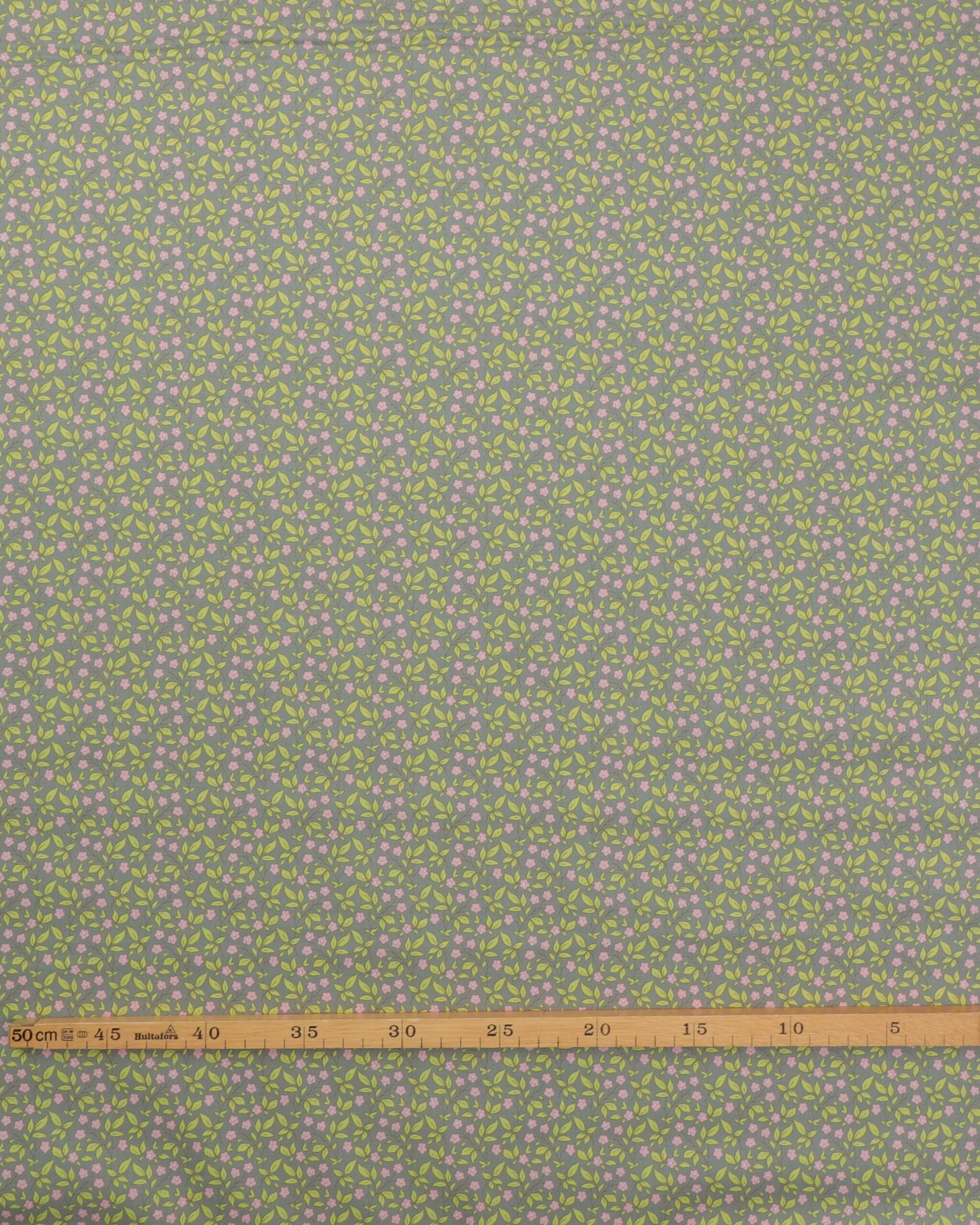 Sunday Brunch, grågrøn m. rosa blomst - Tilda 4 Sunday Brunch, grågrøn m. rosa blomst - Tilda - Billede 2