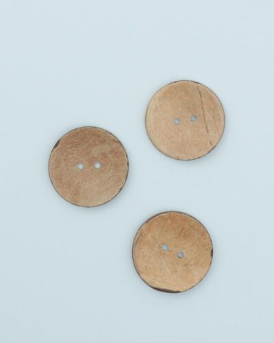 2 huls, lysebrun - 50 mm kokosknap