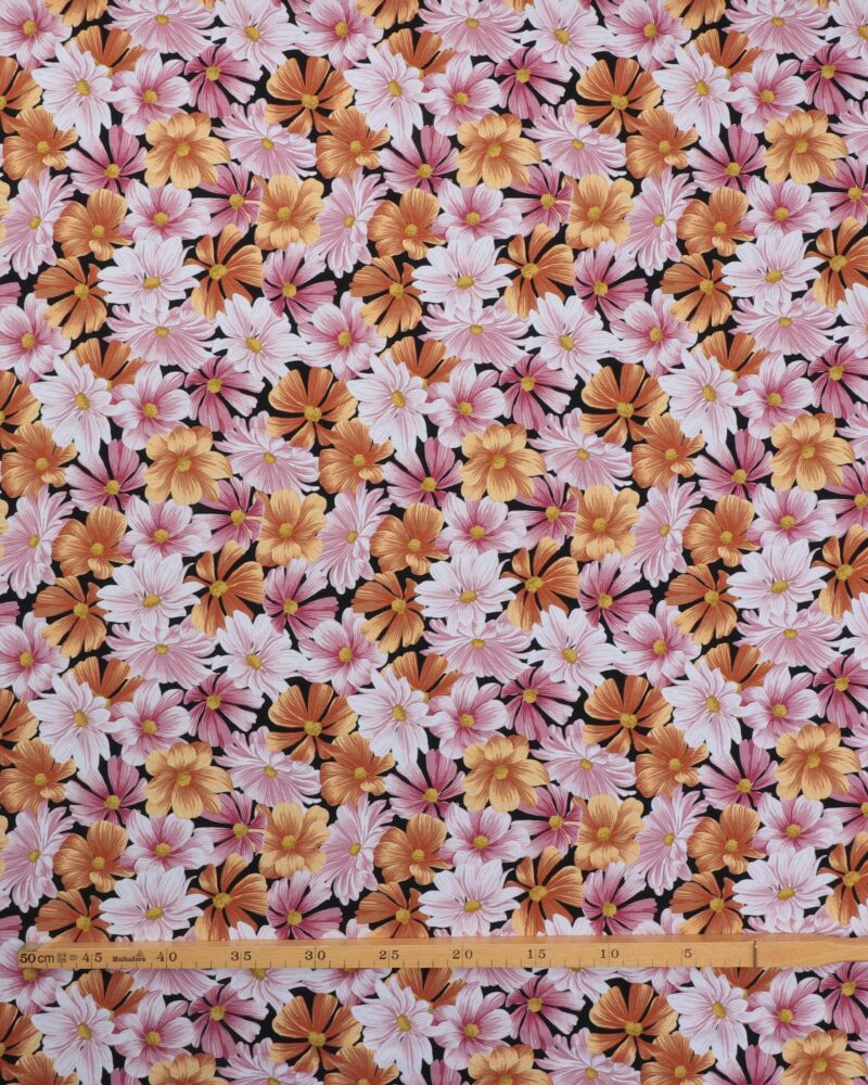 Blomster på sort - French Terry - Image 2