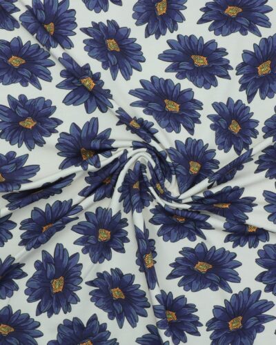 Lilla blomster på offwhite - French Terry 7 Lilla blomster på offwhite - French Terry