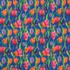 Tulipaner på blå - Viskose jersey