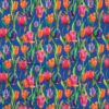 Tulipaner på blå - Viskose jersey