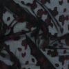Sort m. påsyet bordeaux blomster - Chiffon, polyester