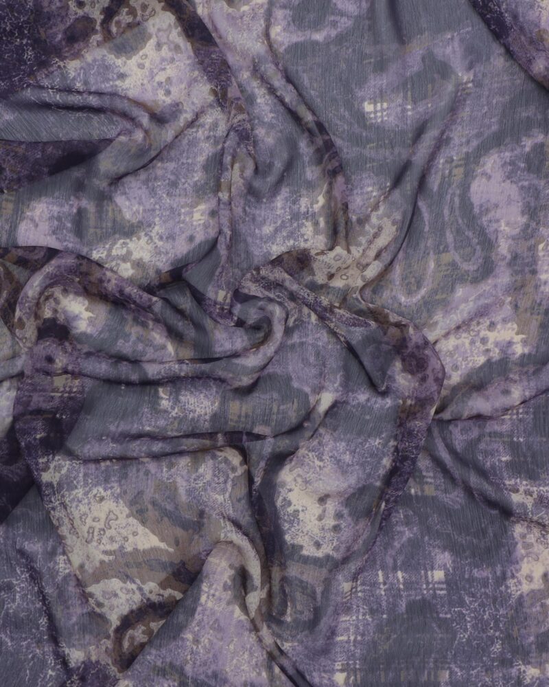 Lilla m. sjalsmønster - Chiffon, polyester