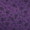 Blank lilla m. sorte blomster - Polyester