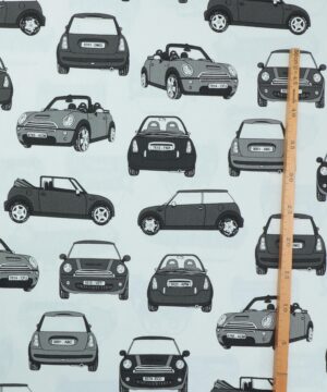 Grå cabriolet på hvid - Boligtekstil